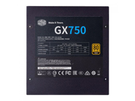Fonte Cooler Master GX750, 750W, 80 Plus Gold, PFC Ativo, Full Modular, MPE-7501-AFAAG-W1