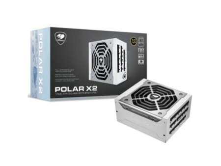Fonte Cougar Polar X2 1050, 1050W, Full Modular, 80 Plus Platinum, Cybenetics, PCIE Gen 5.0, White, 31PX105005P01