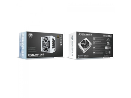 Fonte Cougar Polar X2 1050, 1050W, Full Modular, 80 Plus Platinum, Cybenetics, PCIE Gen 5.0, White, 31PX105005P01