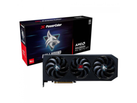 Placa de Vídeo PowerColor AMD Radeon RX 9070 XT Hellhound, 16GB, GDDR6, FSR, Ray Tracing, RX9070XT 16G-L/OC
