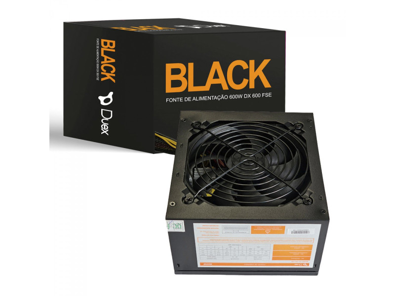 Fonte Duex 600W, Black, DX 600FSE