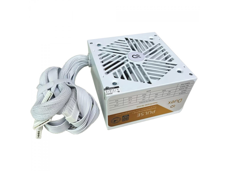 Fonte Duex Pulse Pro, 600W, 80 Plus Bronze, TecLab, PFC Ativo, Branco, DXFOPRO600WFSE+W