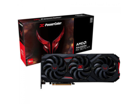 Placa de Vídeo PowerColor AMD Radeon RX 9070 XT Red Devil OC, 16GB, GDDR6, FSR, Ray Tracing, RX9070XT 16G-E/OC