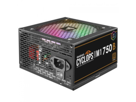 Fonte Gamdias Cyclops M1-750B, 750W, RGB, 80 Plus Bronze, Cybenetics, Teclab, PFC Ativo, Cabos Flat