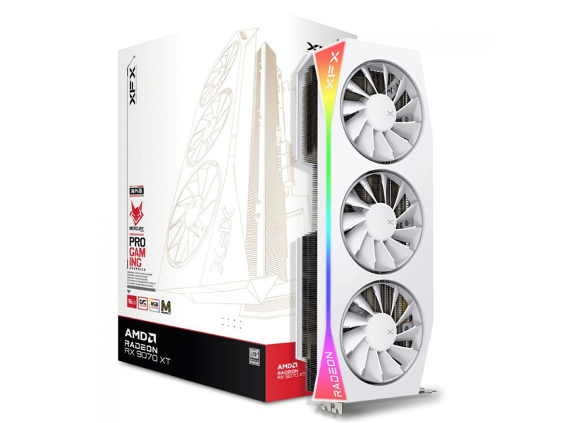 Placa de Vídeo XFX Mercury AMD Radeon RX 9070 XT OC MagAir RGB, 16GB, GDDR6, FSR, Ray Tracing, White, RX-97TMARGW9