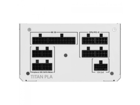 Fonte Montech Titan PLA, 750W, 80 Plus Platinum, PFC Ativo, ATX 3.1, PCIe 5.1, Full Modular, White