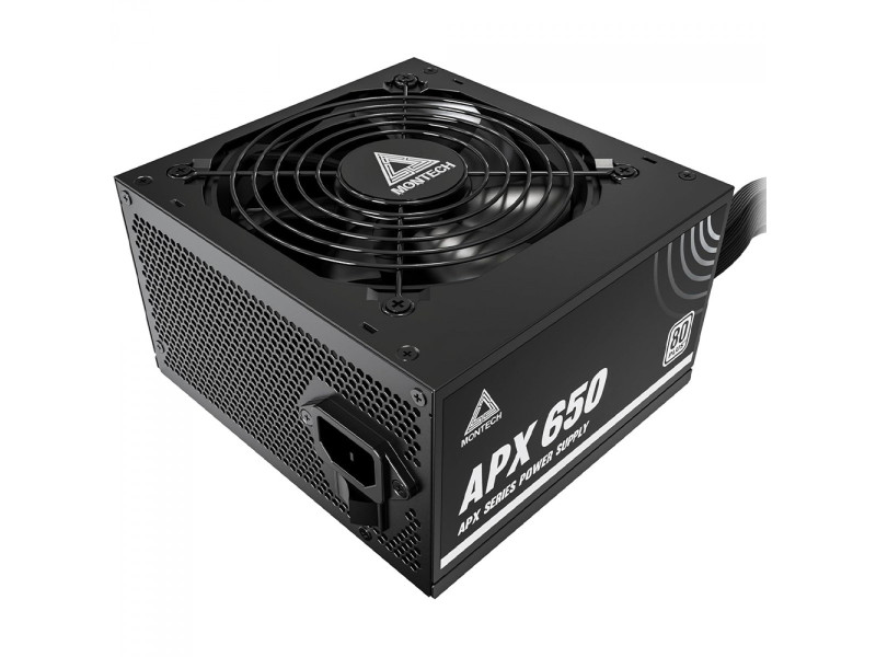 Fonte Montech APX650, 650W, 80 Plus White, PFC Ativo, Preto Fonte Montech APX650, 650W, 80 Plus White, PFC Ativo, Preto