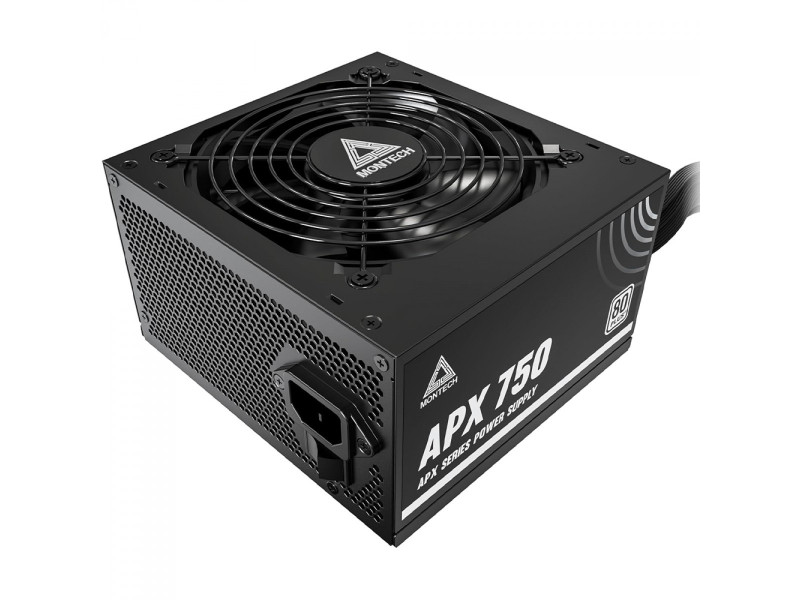 Fonte Montech APX750, 750W, 80 Plus White, PFC Ativo, Preto Fonte Montech APX750, 750W, 80 Plus White, PFC Ativo, Preto