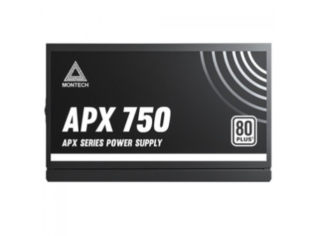 Fonte Montech APX750, 750W, 80 Plus White, PFC Ativo, Preto