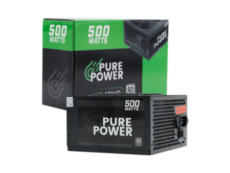 Fonte Pure Power, 500W, 80 Plus White, PFC Ativo, Black, PP-PSU2-500W PFC