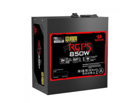 Fonte Redragon RGPS 850W, 80 Plus Gold, PFC Ativo, PCIe 5.1, ATX 3.1, Full Modular, GC-PS010 V2