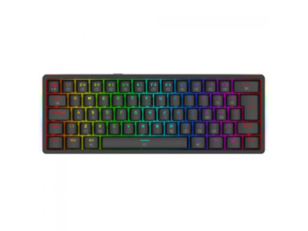 Teclado Gamer Mecânico Redragon Akali, RGB, USB, Switch Brown, ABNT2, 60%, Preto, K642-RGB (PT-BROWN)