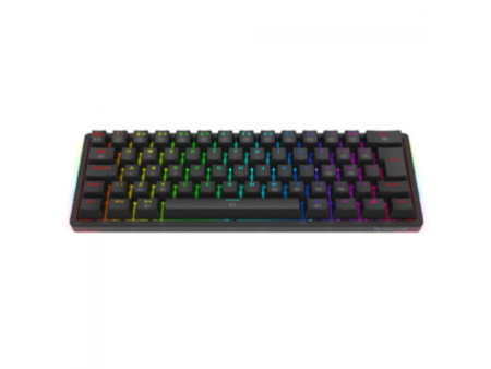Teclado Gamer Mecânico Redragon Akali, RGB, USB, Switch Brown, ABNT2, 60%, Preto, K642-RGB (PT-BROWN)