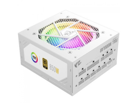Fonte Redragon RGPS 850W, RGB, 80 Plus Gold, PFC Ativo, PCIe 5.1, Full Modular, Branco, GC-PS007W-1 V2