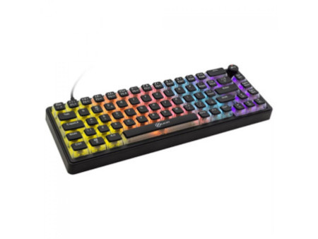 Teclado Mecânico Gamer Kalkan Drakar, 65%, Rainbow, Switch YH Brown, ABNT2, Preto, KLK00052