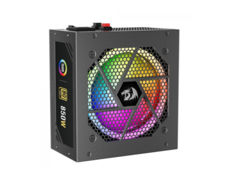 Fonte Redragon RGPS, 850W, RGB, 80 Plus Gold, PCIe 5.0, PFC Ativo, Full Modular, GC-PS007-1
