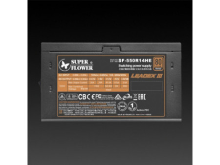 Fonte Super Flower LEADEX III Super Bronze Pro 550W, 80 Plus Bronze, Full Modular, PFC Ativo, SF-550R14HE