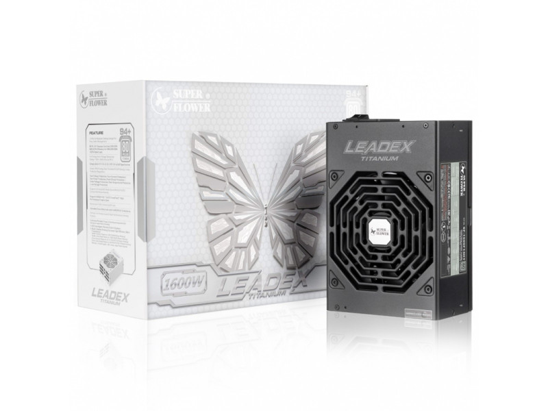 Fonte Super Flower LEADEX Titanium 1600W, 80 Plus Titanium, PFC Ativo, Full Modular, SF-1600F14HT Fonte Super Flower LEADEX Titanium 1600W, 80 Plus Titanium, PFC Ativo, Full Modular, SF-1600F14HT