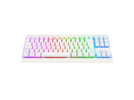 Teclado Mecânico Gamer Redragon Dark Avenger Lunar K568 RGB, Switch Brown, ABNT2, TKL, White
