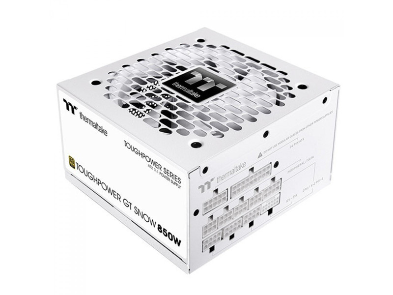 Fonte Thermaltake Toughpower GT Snow, 850W, 80 Plus Gold, PFC Ativo, ATX 3.1, Full Modular, Branco, PS-TPT-0850FNFAGB-W