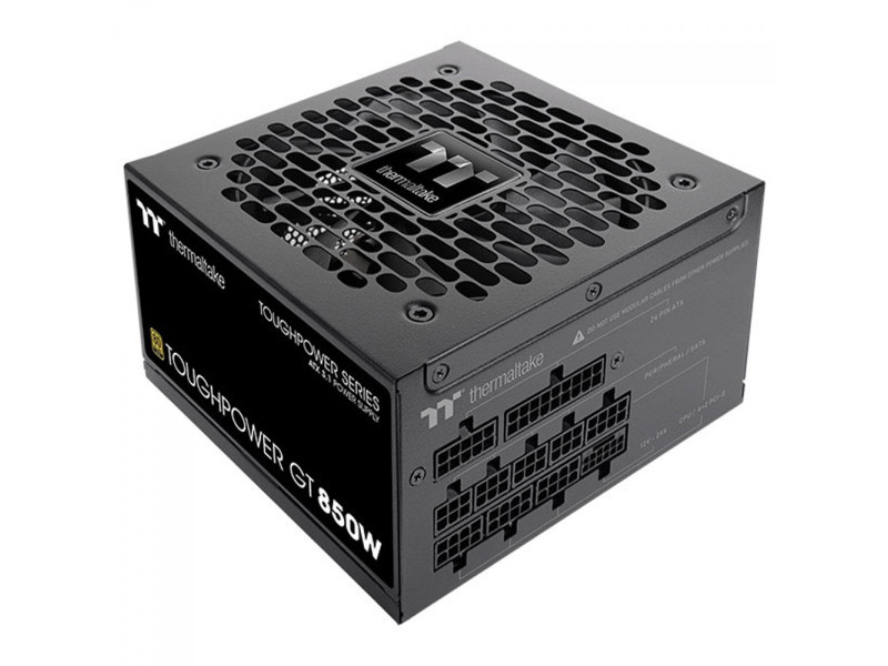 Fonte Thermaltake Toughpower GT, 850W, 80 Plus Gold, PFC Ativo, ATX 3.1, Full Modular, PS-TPT-0850FNFAGB-3