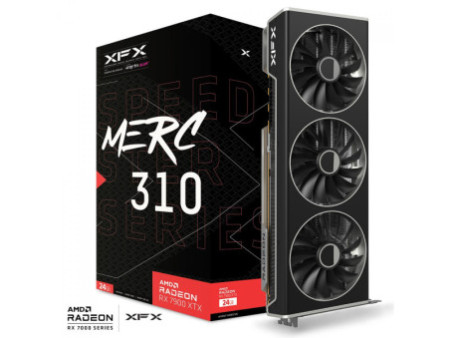 Placa De Vídeo XFX AMD Radeon RX 7900 XTX Speedster MERC 310 Black, 24GB, GDDR6, FSR, Ray Tracing, RX79XMERCB9