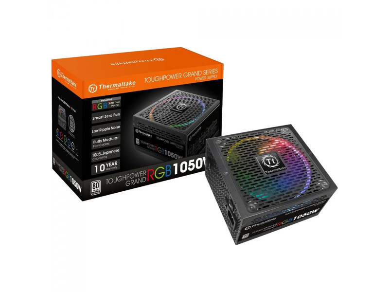 Fonte Thermaltake Toughpower Grand RGB 1050W, 80 Plus Platinum, PFC Ativo, Full Modular, Preto, PS-TPG-1050F1FAPB-1
