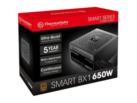 Fonte Thermaltake Smart BX1 650W, 80 Plus Bronze, PFC Ativo, PS-SPD-0650NNFABB-1