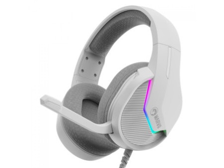 Headset Gamer Marvo, RGB, USB, Drivers de 50mm, White, H8618 WH