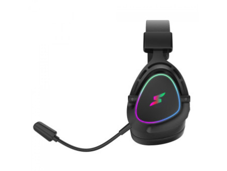 Headset Gamer SuperFrame Sound Pro, Surround 7.1, Wireless, Bluetooth, Drivers de 50mm, RGB, Black, SF-HS-SP7WRUB