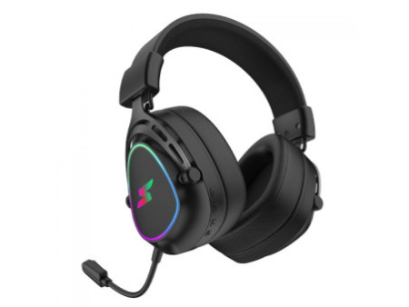 Headset Gamer SuperFrame Sound Pro, Surround 7.1, Wireless, Bluetooth, Drivers de 50mm, RGB, Black, SF-HS-SP7WRUB