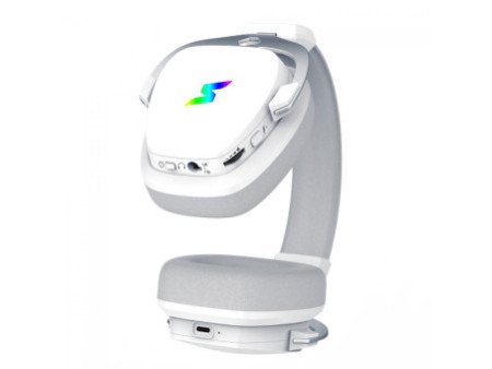 Headset Gamer SuperFrame Wind, RGB, Wireless, Drivers de 50mm, White, SF-HS-WD7WRU