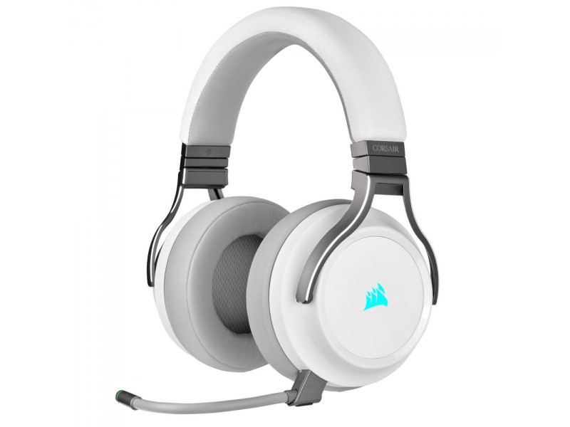 Headset Gamer Corsair Virtuoso RGB Wireless, Sem fio/USB/3.5mm, Múltiplas Plataformas, White, CA-9011186-NA