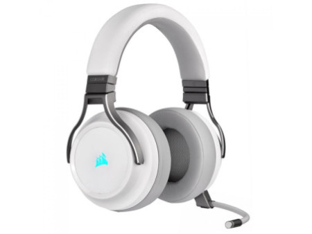 Headset Gamer Corsair Virtuoso RGB Wireless, Sem fio/USB/3.5mm, Múltiplas Plataformas, White, CA-9011186-NA