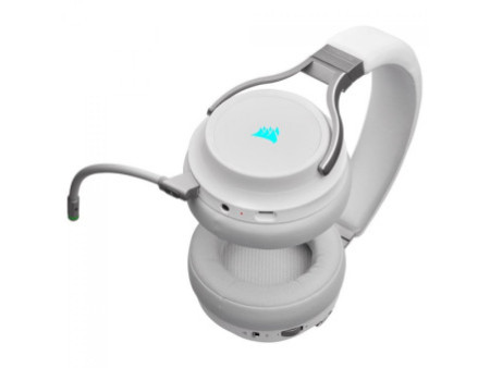 Headset Gamer Corsair Virtuoso RGB Wireless, Sem fio/USB/3.5mm, Múltiplas Plataformas, White, CA-9011186-NA