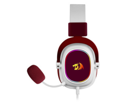 Headset Gamer Redragon Zeus X, USB, Surround 7.1, RGB, White/Red, H510RGB-RED