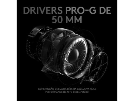 Headset Gamer Logitech PRO X, 7.1 Surround, Black, 981-000817