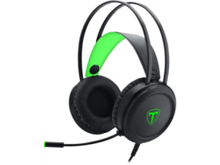 Headset Gamer T-Dagger Ural, Black e Green, T-RGH202