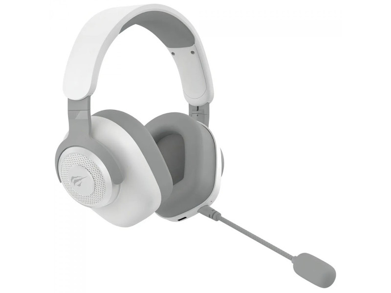 Headset Gamer Havit H2230BG Tri-Mode, Wireless, Bluetooth, 3.5mm, Drivers de 50mm, Branco