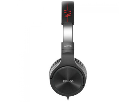 Headphone Philco Wave Flat, 3.5mm, Drivers de 30mm, Preto, PFO02P