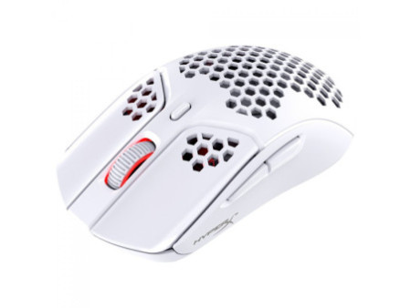 Mouse Gamer HyperX Pulsefire Haste, Wireless, RGB, 16000 DPI, 6 Botões, PAW 3335, Branco, 4P5D8AA
