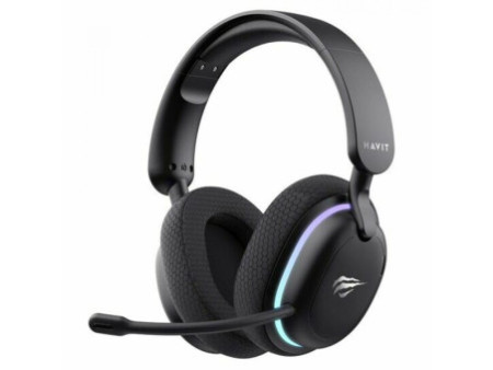 Headset Gamer Havit Fuxi-H7, Wireless, Bluetooth, RGB, Drivers de 40mm, Preto