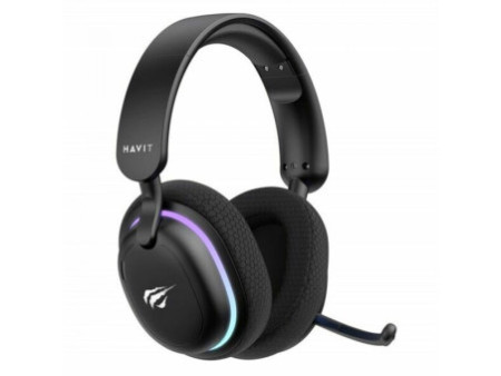Headset Gamer Havit Fuxi-H7, Wireless, Bluetooth, RGB, Drivers de 40mm, Preto