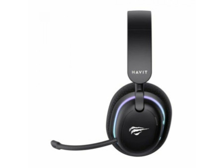 Headset Gamer Havit Fuxi-H7, Wireless, Bluetooth, RGB, Drivers de 40mm, Preto