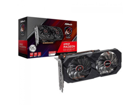 Placa de Vídeo AsRock Radeon RX 6500 XT Phantom Gaming OC, 8GB, GDDR6, FSR, Ray Tracing, 90-GA3VZZ-00UANF
