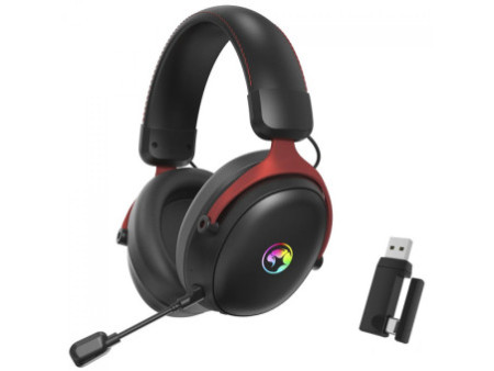 Headset Gamer Marvo HG9076W Tactic X Pro, 2.4G/Bluetooth, RGB, Drivers de 53mm, Black, HG9076W