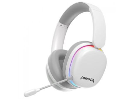Headset Gamer Marvo Monka Echo RS HG9070W, RGB, Bluetooth 5.2, Drivers 50mm, Branco, HG9070W