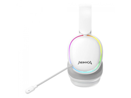 Headset Gamer Marvo Monka Echo RS HG9070W, RGB, Bluetooth 5.2, Drivers 50mm, Branco, HG9070W