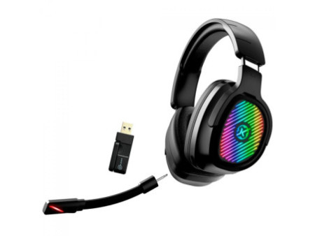 Headset Gamer Kalkan Ragnar, RGB, Wireless/Bluetooth, Drivers de 50mm, 7.1 Surround Virtual, Preto, KLK00025