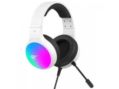 Headset Gamer Havit H2043U, USB, Drivers de 50mm, 7.1 Surround, RGB, White, HV-H2043U